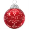 2013 Christmas Commemorative 1st Red Glass Ball -Cheap Hallmark Store 2013chriscommball