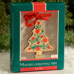 1989 Mayor's Christmas Tree Wooden Tree