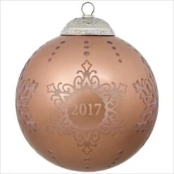 2017 Christmas Commemorative 5th Bronze Glass Ball *Bad Box