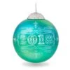 2018 Christmas Commemorative 6th Turquoise Glass Ball