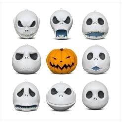 2018 Nightmare Before Christmas 25th Anniversary Many Faces Of Jack Skellington *Premium Set/9