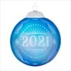 2021 Christmas Commemorative Ball 9th Blue Glass Ball -Cheap Hallmark Store QXR9035