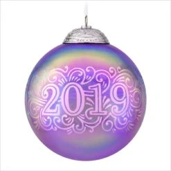 2019 Christmas Commemorative 7th Purple Glass Ball