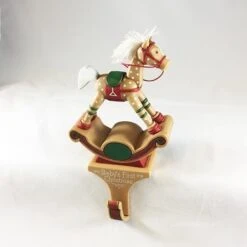 1984 Baby's First Christmas Rocking Horse Stocking Hanger (Slightly Damaged Box)