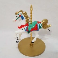 1989 Christmas Carousel Horse - Snow (Damaged Box)